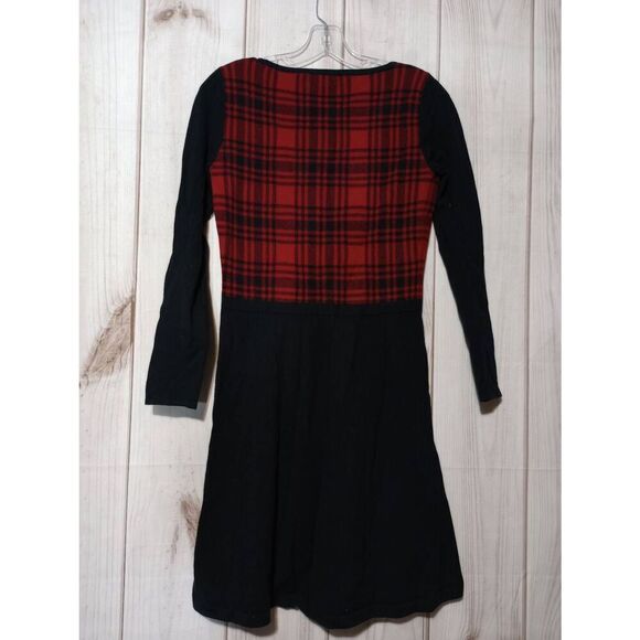 Chaps Dress Ladies‎ Small Black Red Sweater Long Sleeve - Picture 2 of 6